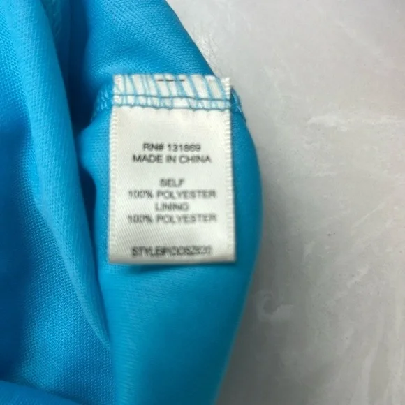 Honey & Sparkle Blue Atoll Floral Jacquard Babydoll Tank Top Sz XL NWT - Picture 8 of 10